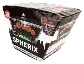 BATERIA SPHERIX - 25 strzałów 25mm KOLOROWA KĄTOWA