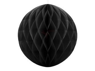 Kula bibułowa, Czarna - 30 cm