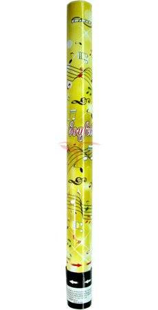 Tuba konfetti - Metaliczne srebrne prostokąty - 60 cm