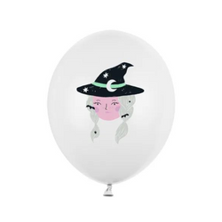 Balon lateksowy 30cm,  Czarownica - Halloween - 1 sztuka