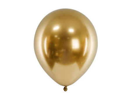 Lateksowe Balony Glossy - 30cm - złoty - 50 szt