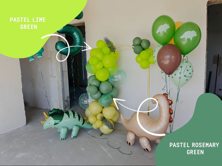 Balony lateksowe 12cm Pastel Lime Green (LIMONKOWY) 100 szt.