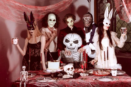 Maska na Halloween - Czaszka - 18.5 x 24.5cm