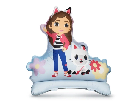 Stojący balon foliowy - Koci Domek Gabi - 92 x 90.5cm