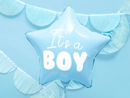 Balon foliowy - Błękitna Gwiazdka - It's a Boy - 48 cm