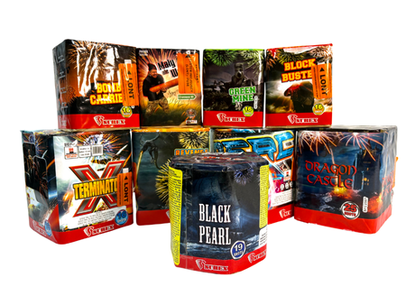 ZESTAW SYLWESTROWY 400 PLN, DO DŁUGIEJ ZABAWY, 9 WYRZUTNI