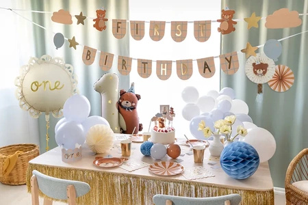 Baner - First Birthday - Z misiami - 255cm