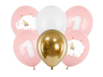 Balony 30 cm, Roczek, Pastel Pale Pink