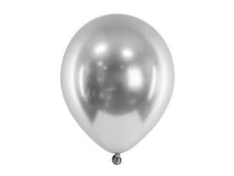 Balony Glossy 46cm, Srebrny - 5 sztuk