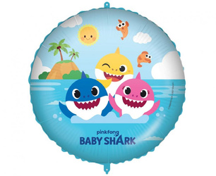 Balon foliowy 45cm - Baby Shark Fun in the sun - 1szt.