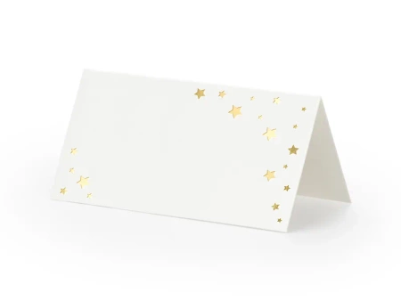 Wizytówki na stół Let's Celebrate - Gwiazdki - 9,5x5,5cm - 10 sztuk