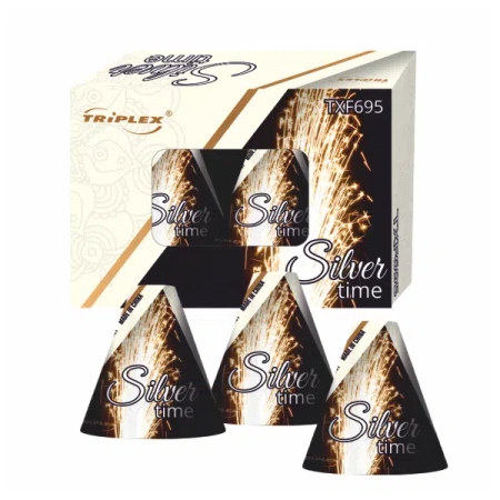 WULKAN SILVER TIME - 20 sekund - 1.5m - TXF695 - Triplex - 4 szt.