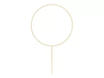 Drewniany Topper na tort, Heksagon - 24 cm