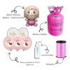 Zestaw BABY GIRL - 7 balonów + Wstążka + Uszczelniacz + Butla z helem