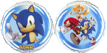 Balon foliowy - Okrągły -  Sonic - 45cm