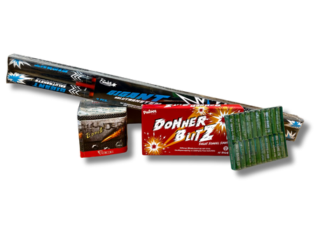 ZESTAW SYLWESTROWY, HUKOWY SMALL, 4 ELEMENTY