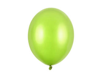 Balon lateksowy 30cm, limonkowy metalizowany, 1 szt.