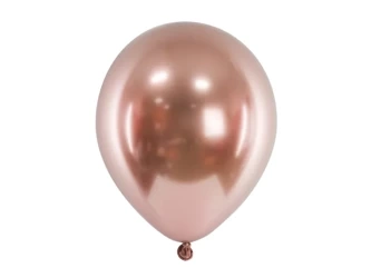 Balony Glossy 46cm, Różowe złoto - 5 sztuk