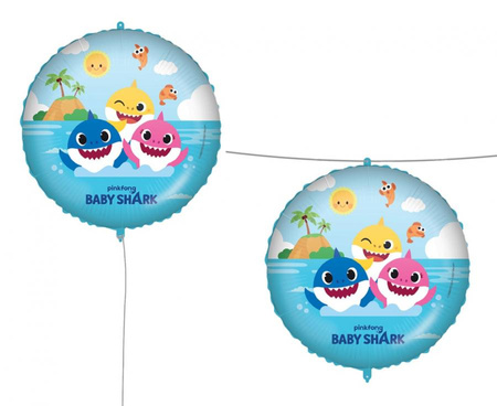 Balon foliowy 45cm - Baby Shark Fun in the sun - 1szt.