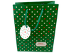 Torebka Prezentowa - ŚWIĄTECZNA - Zielona w gwiazdki - 227x177x100mm