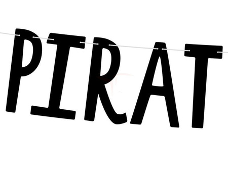 Baner imprezowy, Pirates Party, Czarny - 14 x 100 cm