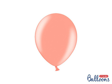 Balony lateksowe 23cm, Różowe złoto, Metalizowane - 100 sztuk