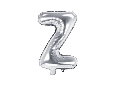 Balon foliowy - Litera "Z" - Srebrna - 35 cm