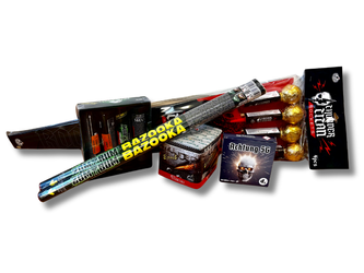 ZESTAW SYLWESTROWY, DLA MIŁOŚNIKÓW HUKU, 5 ELEMENTÓW