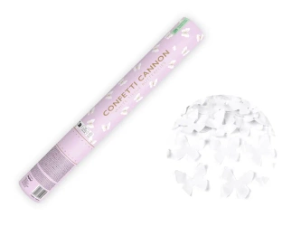 Tuba Konfetti, Motylki, Białe, 40 cm, 1 szt