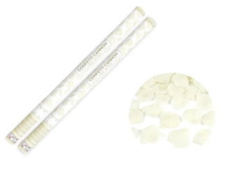 Zestaw 2x Tuba Konfetti - płatki róż - kremowe - 80cm