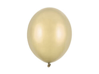 Balony lateksowe 30cm, Chłodny złoty, Metalizowany - 100 sztuk