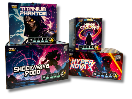 ZESTAW SYLWESTROWY PREMIUM 1900 PLN, DANGER HOBBY, 4 WYRZUTNIE