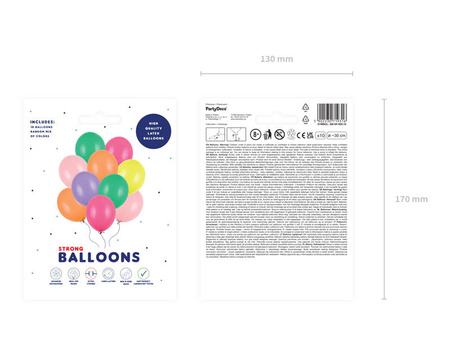  Balony lateksowe - Pastel Mix - 10 szt.