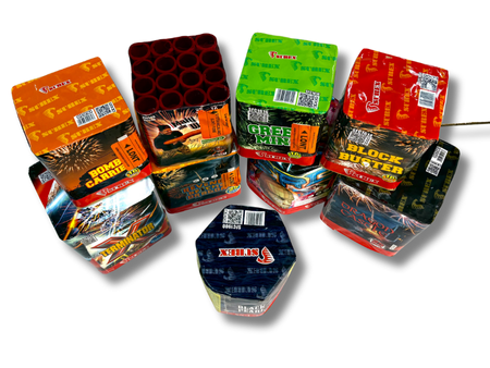 ZESTAW SYLWESTROWY DO DŁUGIEJ ZABAWY, 9 WYRZUTNI