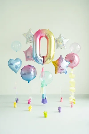 Balon foliowy - Cyfra 0 - Kolorowa - 86cm