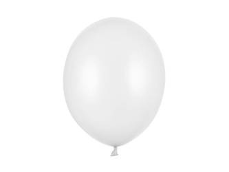 Balon lateksowy 30cm, biały metalizowany, 1 szt.