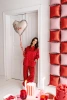 Balon foliowy serce - Kremowe - Love -  50 x 47cm