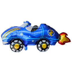 5 x Balon foliowy - Samochód Wyścigowy - Niebieski - 112x54.6cm - Purka