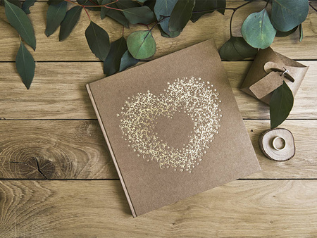 Pudełka z zawieszkami, Kraft, 6 x 6 x 5.5 cm - 10 sztuk