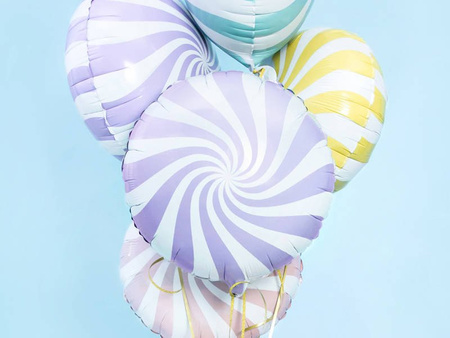 Balon foliowy - Cukierek - Jasny liliowy - 35 cm