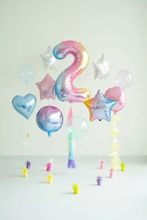 Balon foliowy - Cyfra 2 - Kolorowa - 86cm