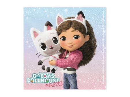 Serwetki papierowe - Koci Domek Gabi - 33x33cm - 20 sztuk