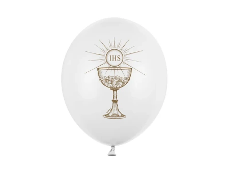 Balony 30cm - IHS - Pastel Pure White - 6 sztuk