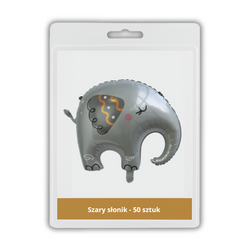 50 x Balon foliowy - Słoń - 71.5 x 57.5cm - Purka
