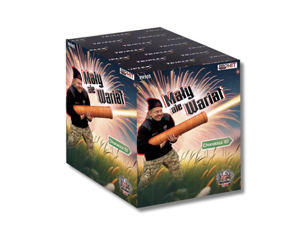 Wyrzutnia fajerwerków MAŁY ALE WARIAT - 16 strzałów - 20 mm - 1 szt.