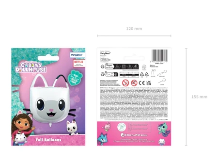 Balon foliowy - Koci Domek Gabi - Kiciuś Panduś - 65 x 57cm