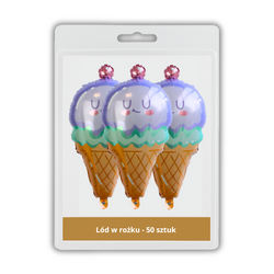 50 x Balon foliowy - Lód w Rożku - 40 x 74cm - Purka