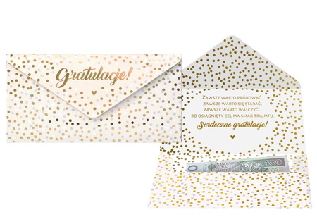 Koperta podarunkowa - Gratulacje - Kropki