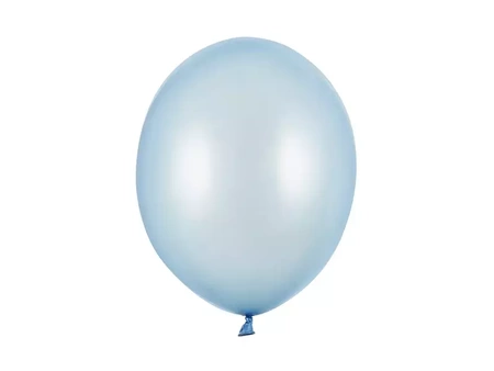 Balony lateksowe 30cm, błękitny metalizowany, 100 szt.