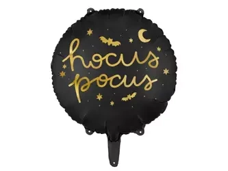  Balon foliowy Hocus Pocus, 45 cm, czarny